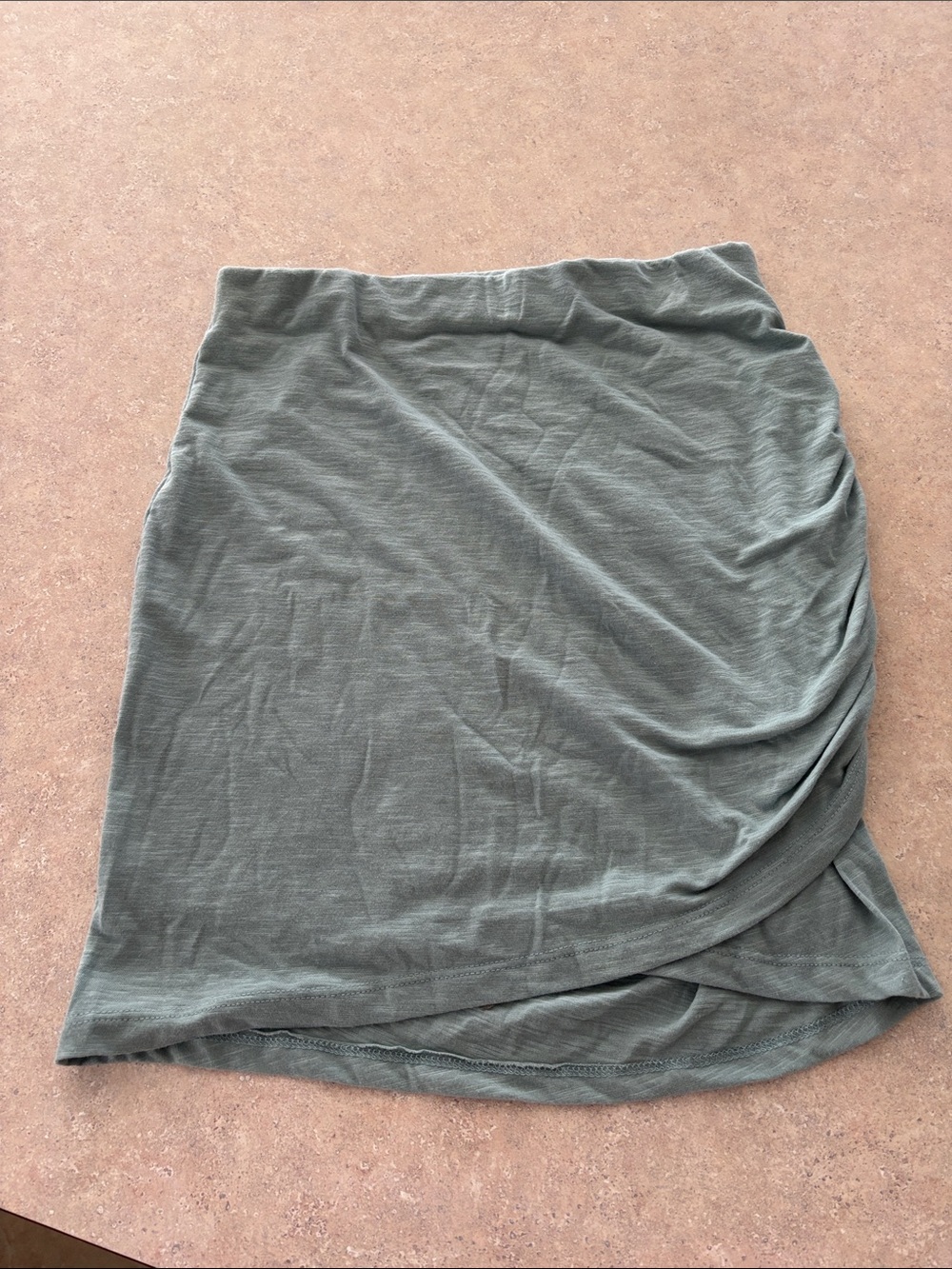 Beautiful and flattering Bluish Green side scrunched Skirt
